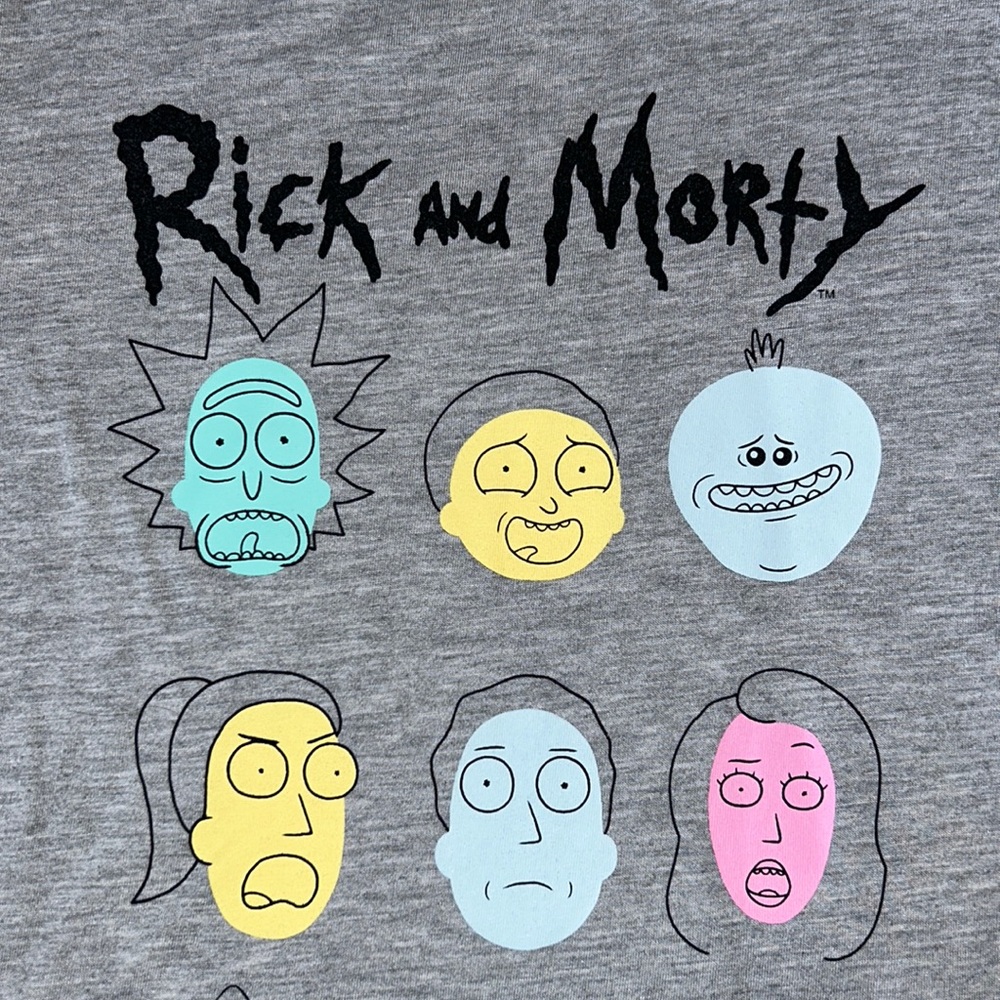 Gray Rick And Morty T-Shirt